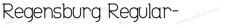 Regensburg Regular字体转换